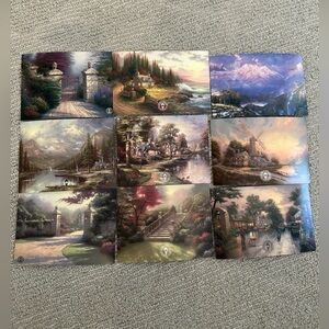 Vintage new Thomas Kinkade Promo POSTCARDS Artist Dealer Lot (19) prints Arts